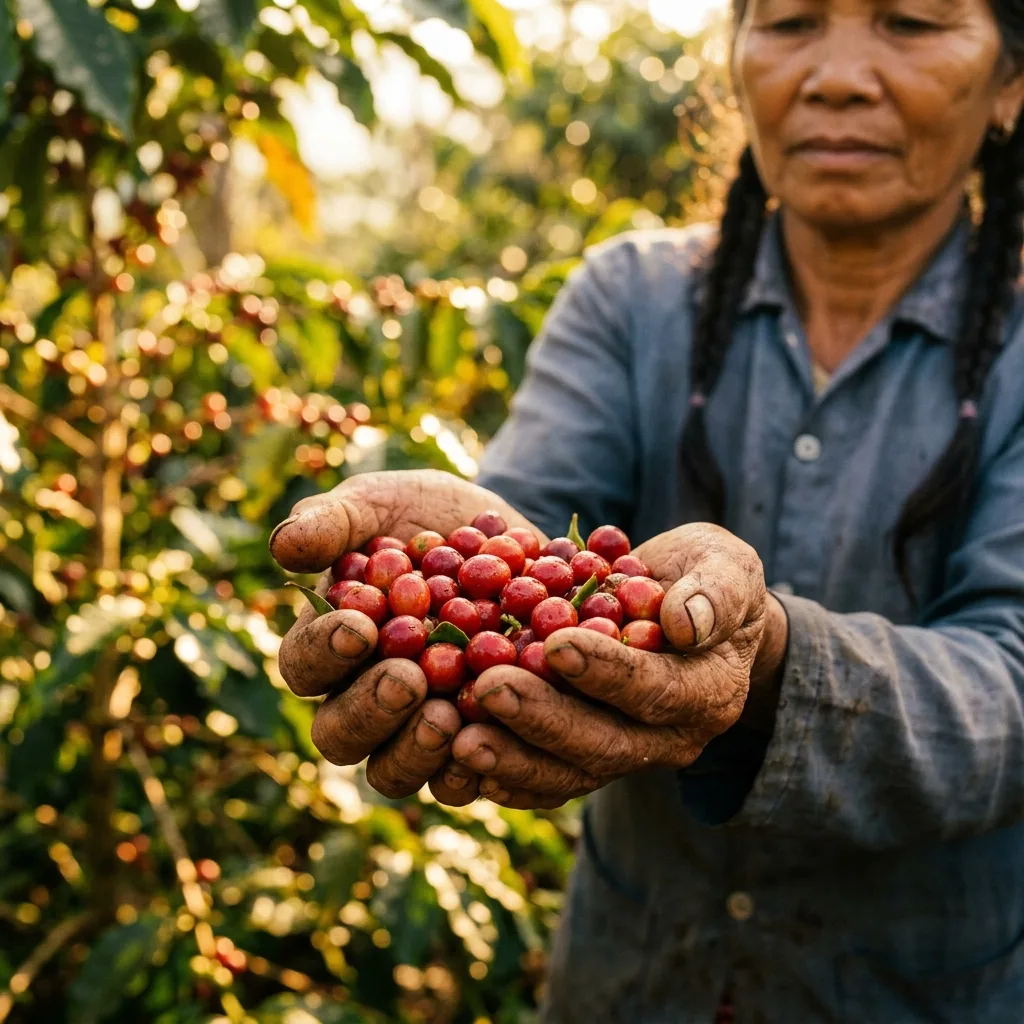 Chuỗi cung ứng cà phê ứng dụng AI từ dữ liệu nông trại đến truy xuất cho người tiêu dùng